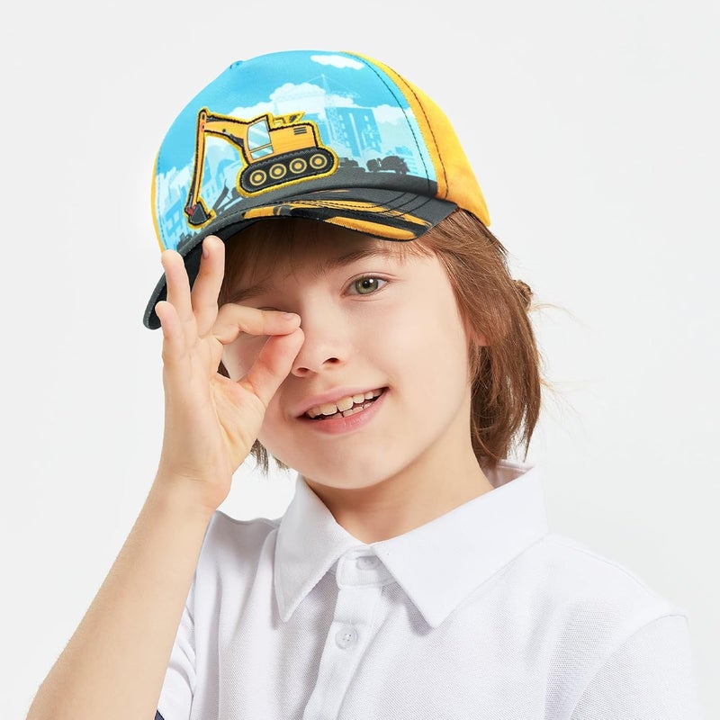 WAWSAM Kids Baseball Hat Toddler Boys Hat Toddler Trucker Hat Adjustable Snapback Cap for Boys 4-8 Years - Image 5